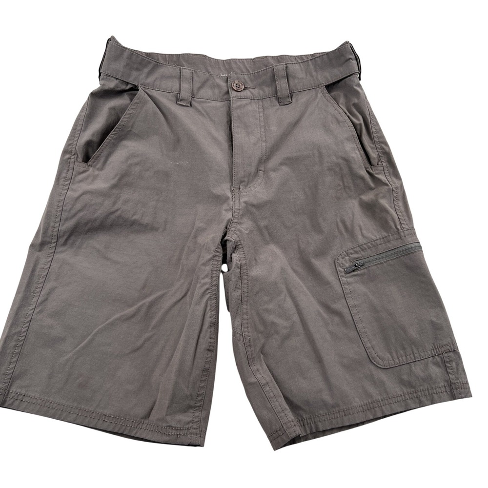 Huk Performance Fishing Cargo Shorts S Gray Men Outdoor Hiking Quick Dry Stretch